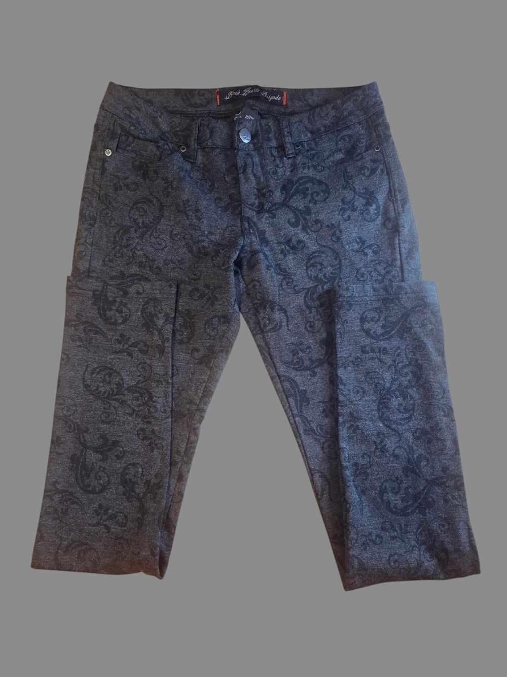 Black Hearts Brigade Damask Baroque Skinny Pants Jeggings Size 28
